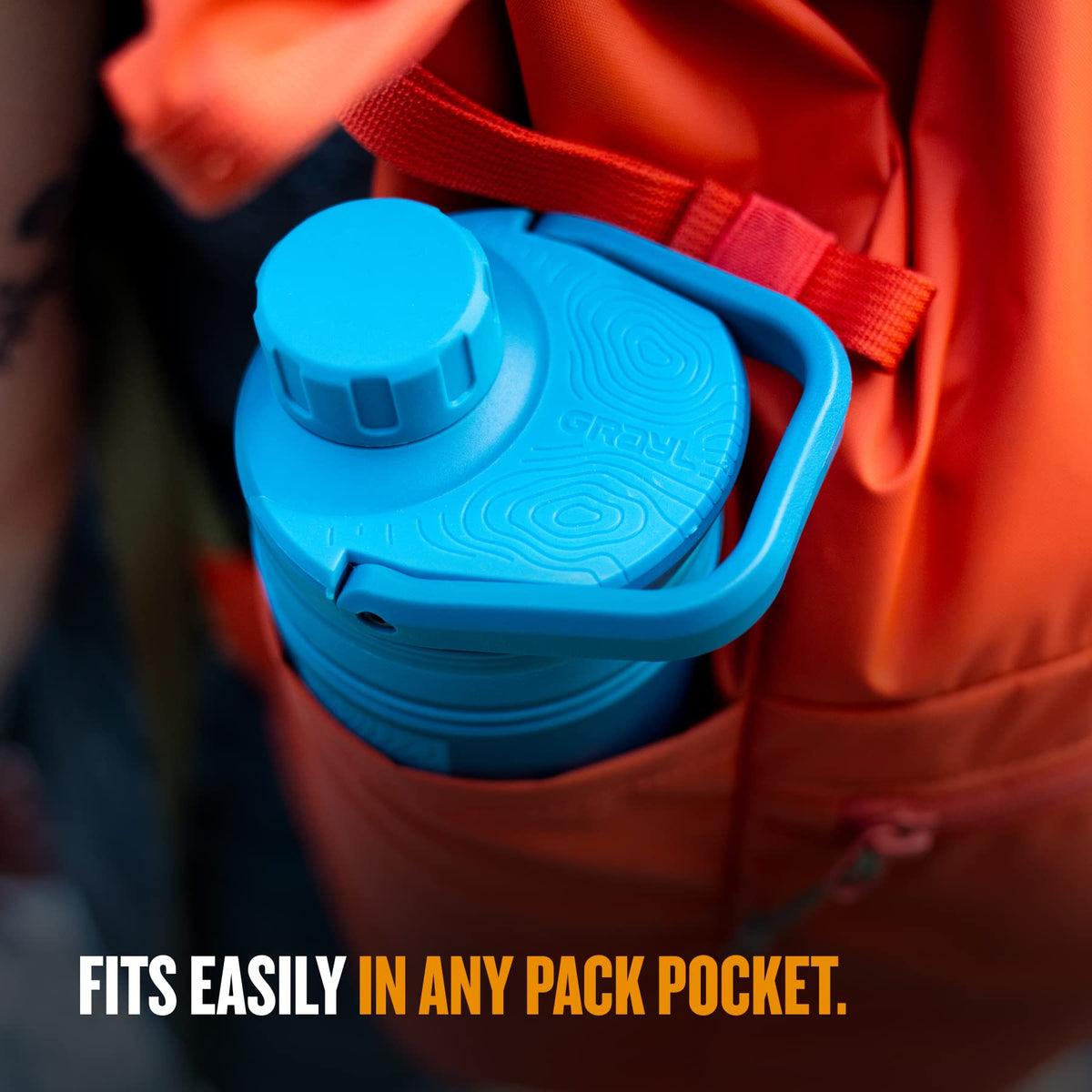 UltraPress 16.9 oz Water Purifier & Filter Bottle (Forest Blue)