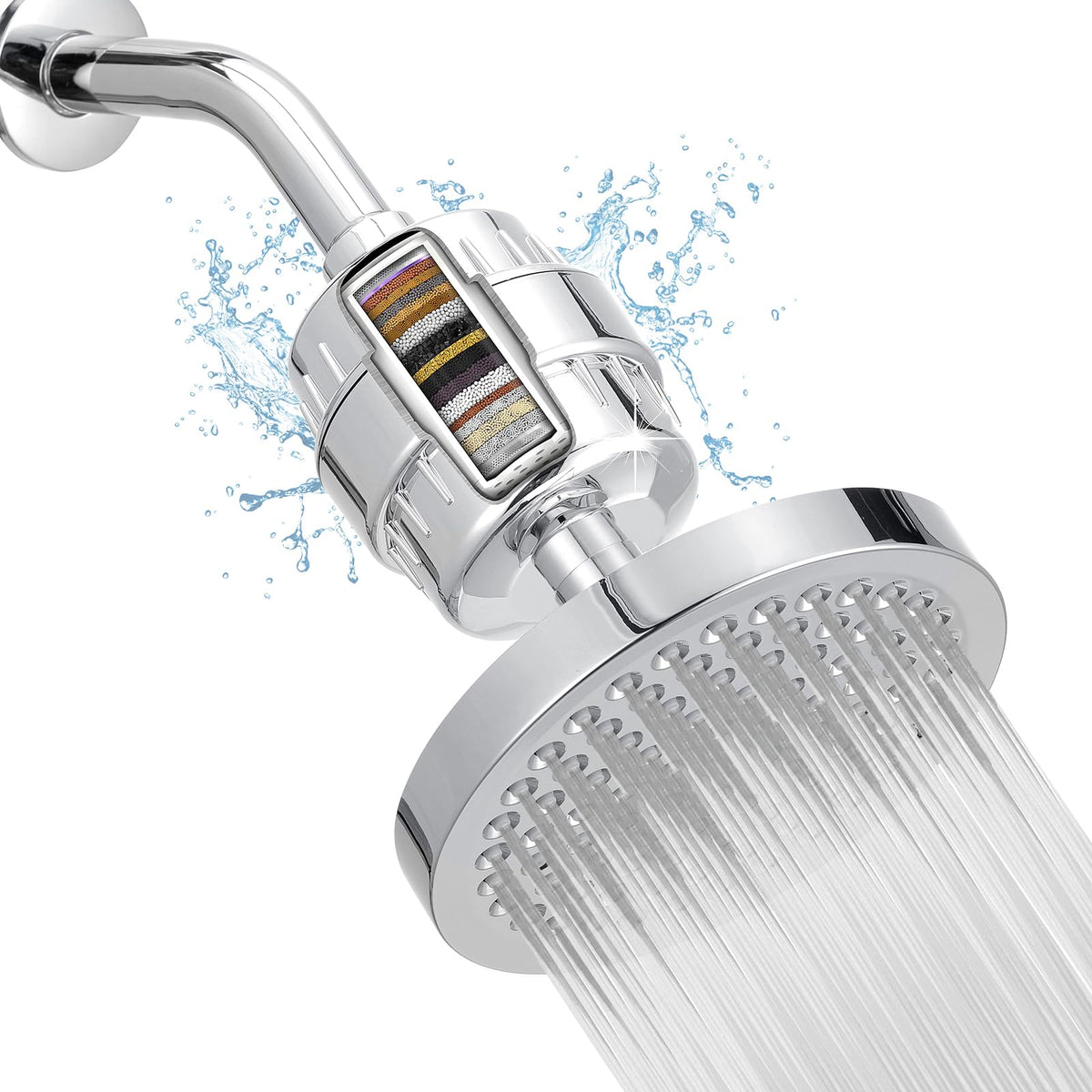 High Pressure Filtered Shower Head Set (Chrome, filtered)