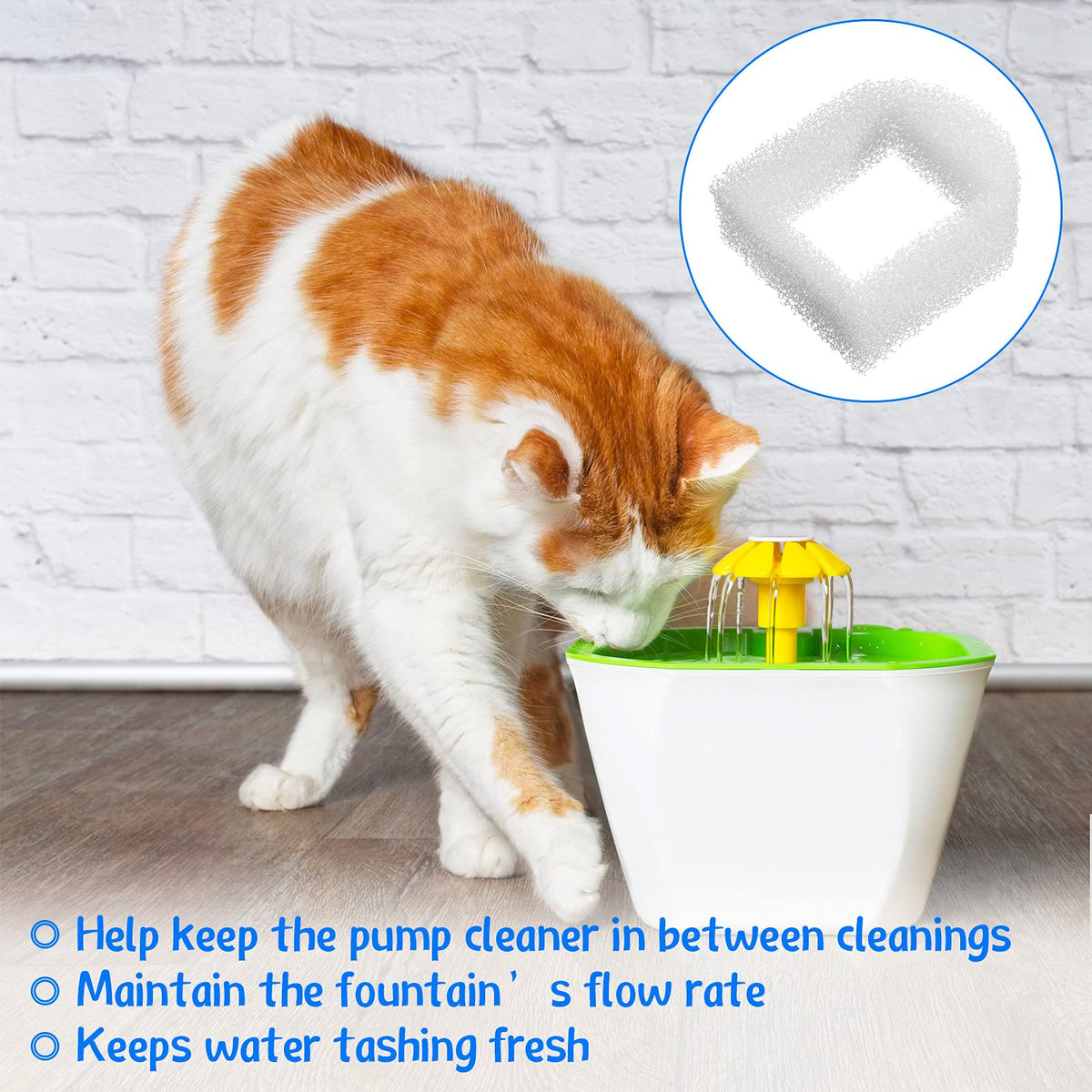15 Pcs Foam Filters Compatible with Drinkwell Pet Fountain Filters
