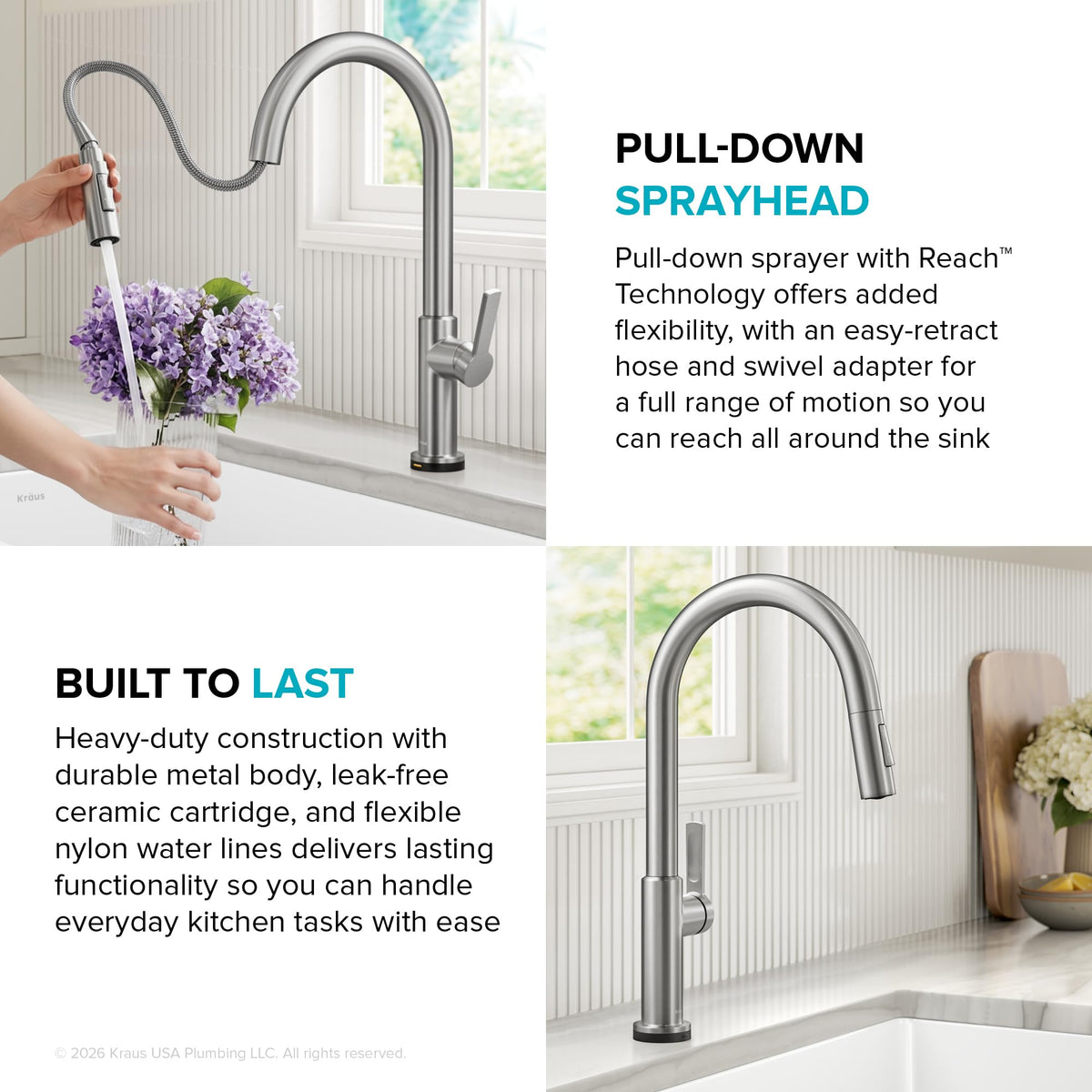 Oletto Touch Kitchen Faucet w (Pull Down Touch Faucet / Spot Free Stainless Steel)