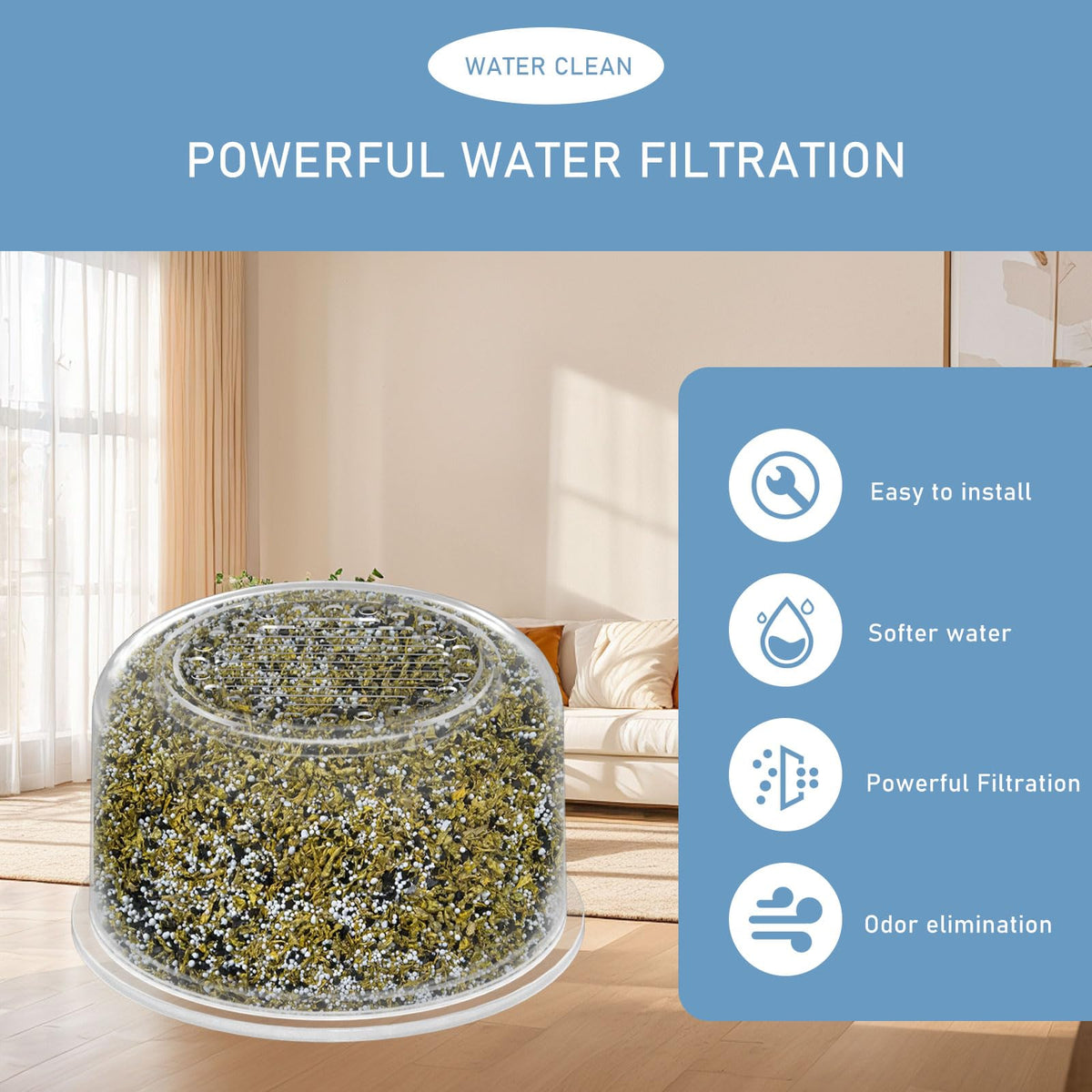 Shower Head Filter Replacement Cartridge Compatible with All Canopy Handheld & Fixed Filtered Shower Head (4 Pack)