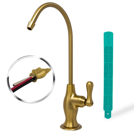 3-Line Air-Gap RO Faucet, Brushed Gold, NSF Certified (Brushed Gold)