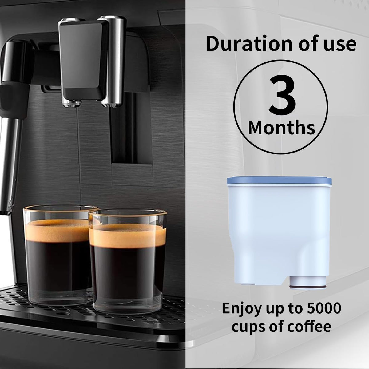 Coffee Machine Water Filter Compatible with Philips Saeco AquaClean CA6903 (pack of 2)
