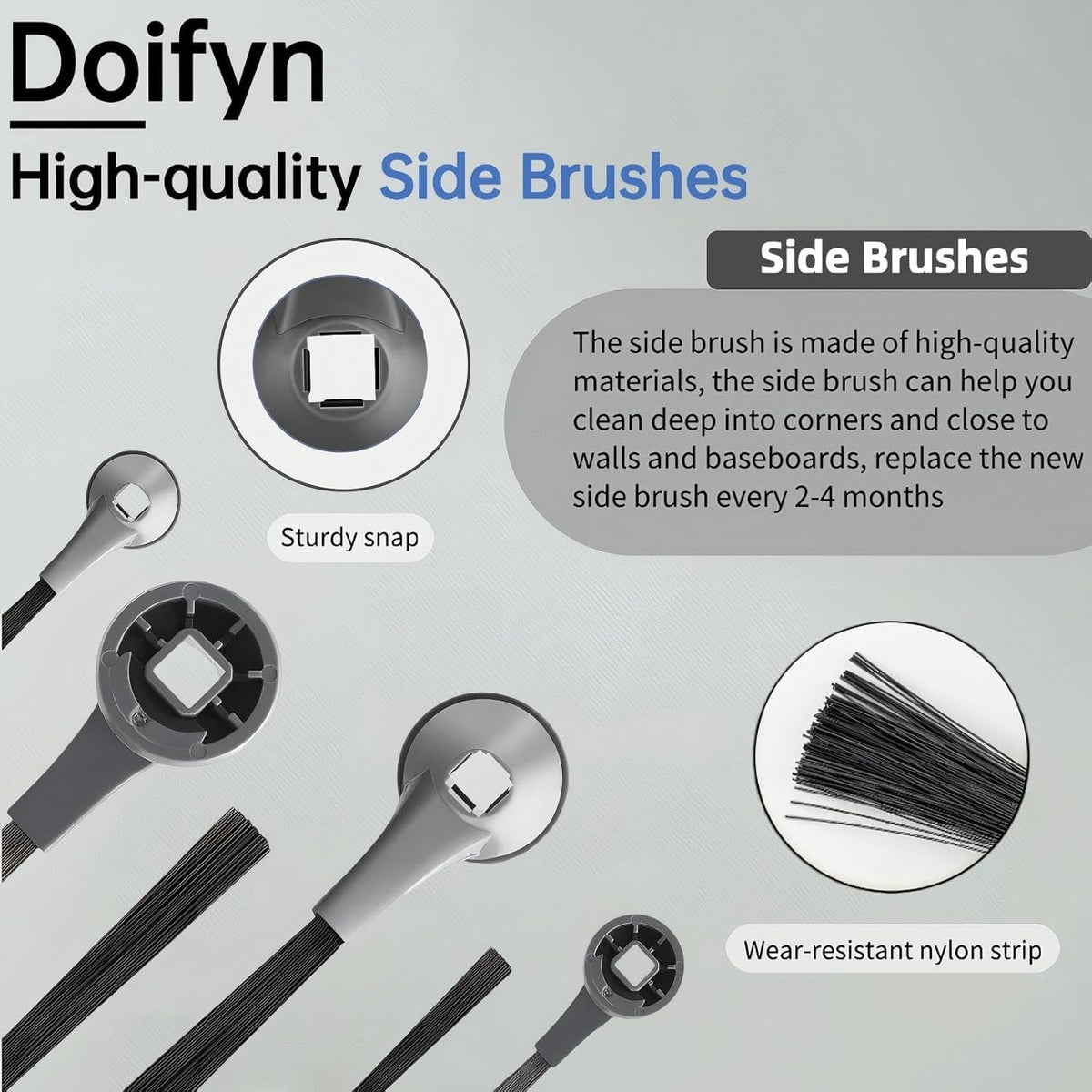 Side Brush Compatible with Shark AI AV2501S (Side Brushes - 6 Parts)