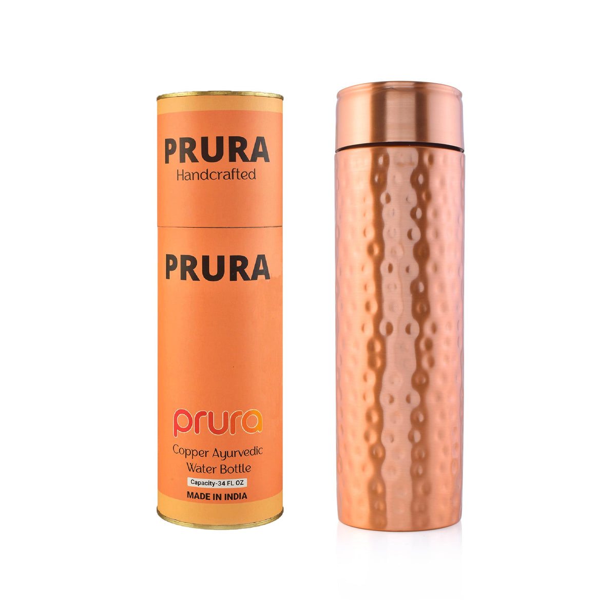 Copper Water Bottle A Leak Proof Ayurvedic Pure Copper Vessel (950 ml / Design 42)