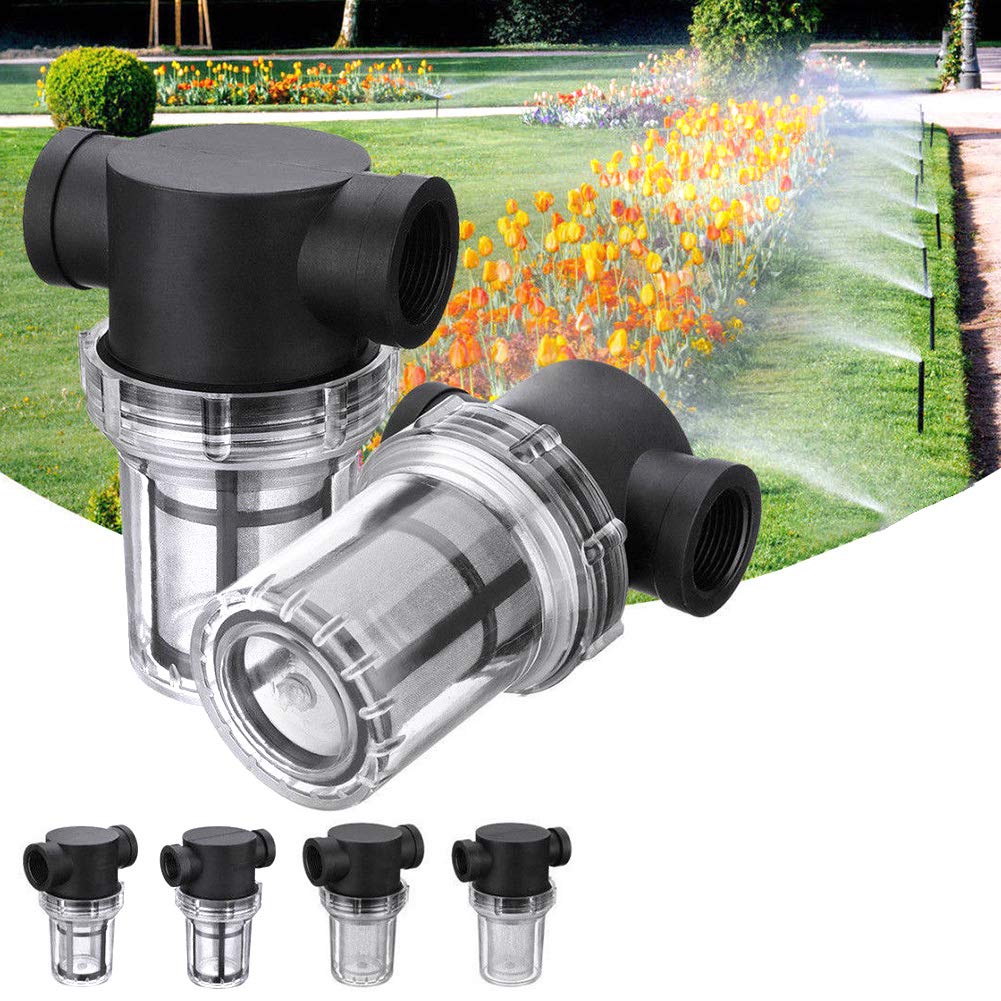 1Pcs Garden Pond 1 inch Inline Mesh Strainer Water Pump Filter Irrigation High Flow Pipeline Filter Garden Interface Strainer (40 mesh)