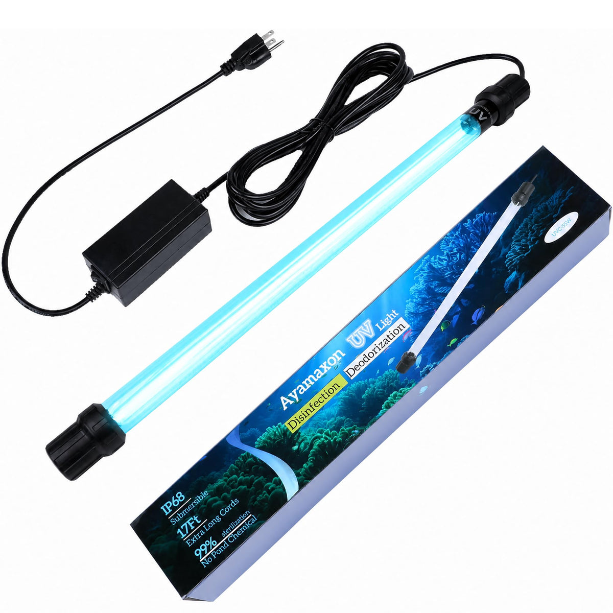 55W UV Submersible Aquarium Pool Light for 300 (55W)