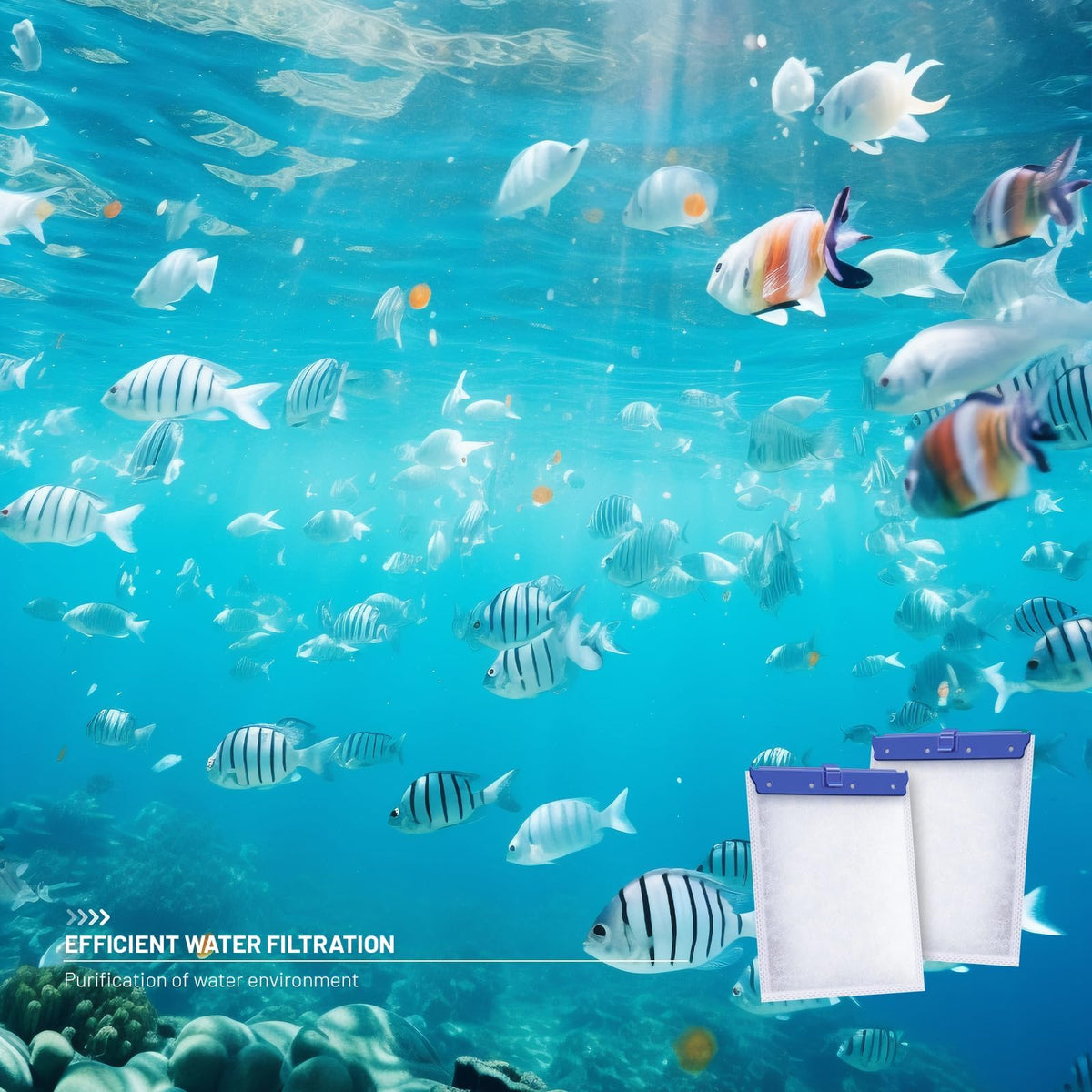 16 Count Large Filter Cartridges Compatible with Whisper Bio Bag Filters (L-16P)