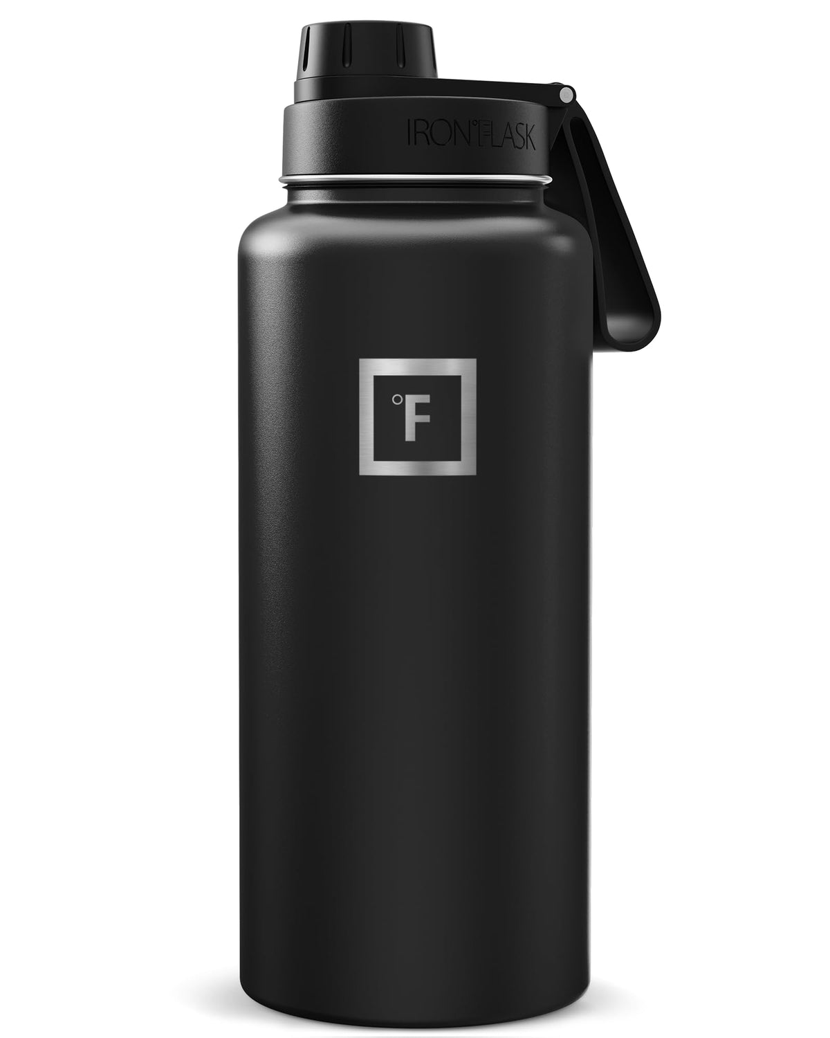 32 oz Wide Mouth Water Bottle with Spout (Midnight Black)