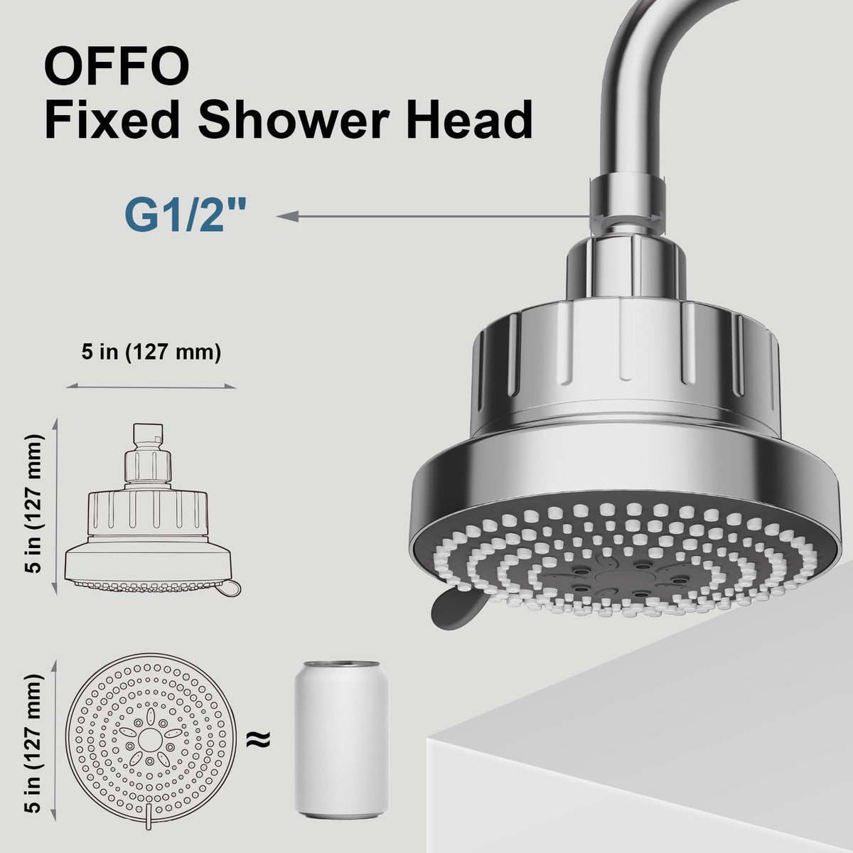 Filtered Shower Head (Chrome)
