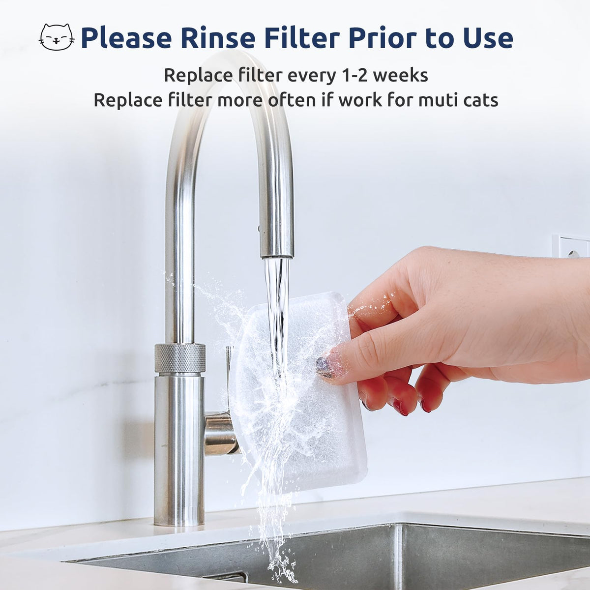 12+6 Pack Zeepet Cat Fountain Filters (D60 Black filter x12, White filter x6)