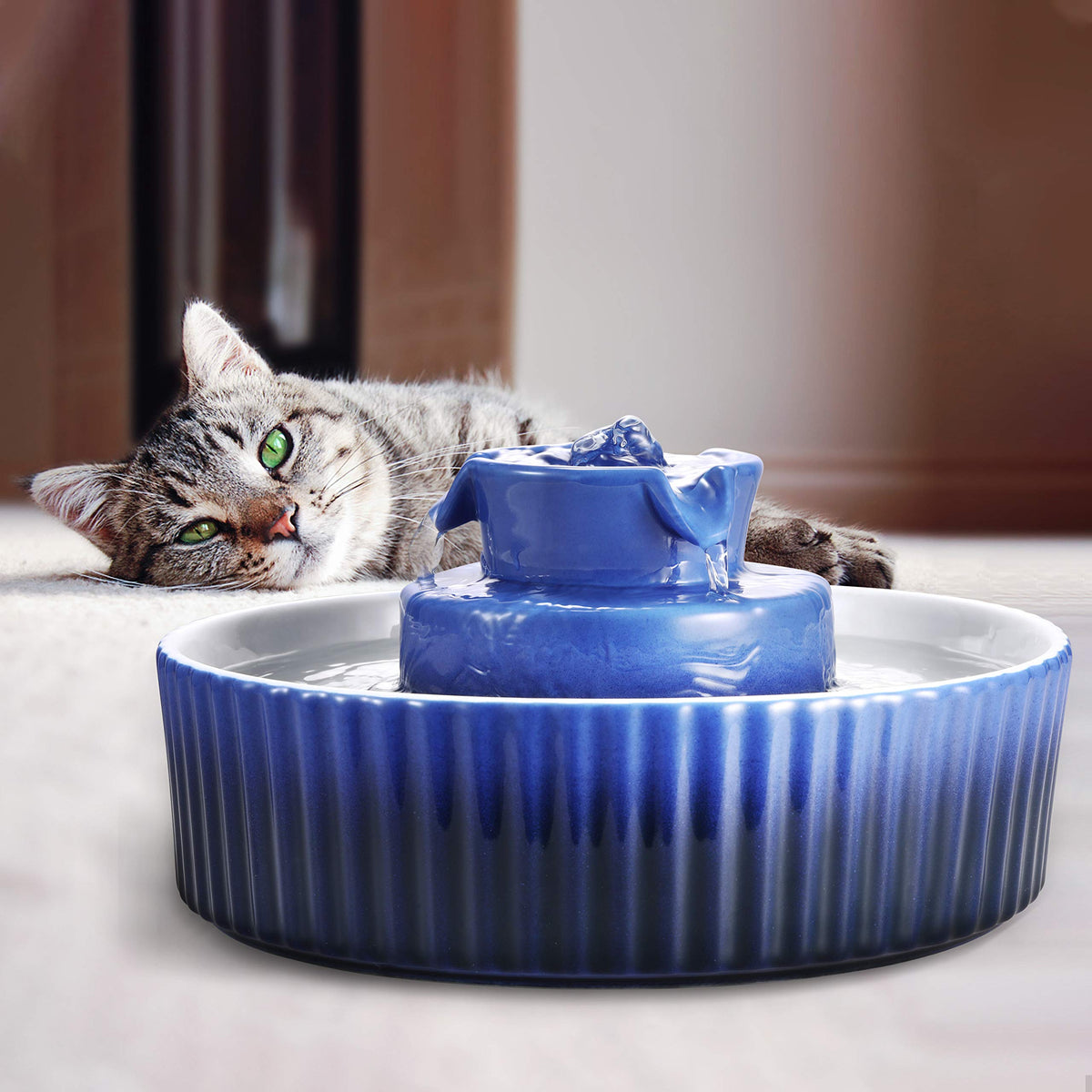 Ceramic Cat Water Fountain