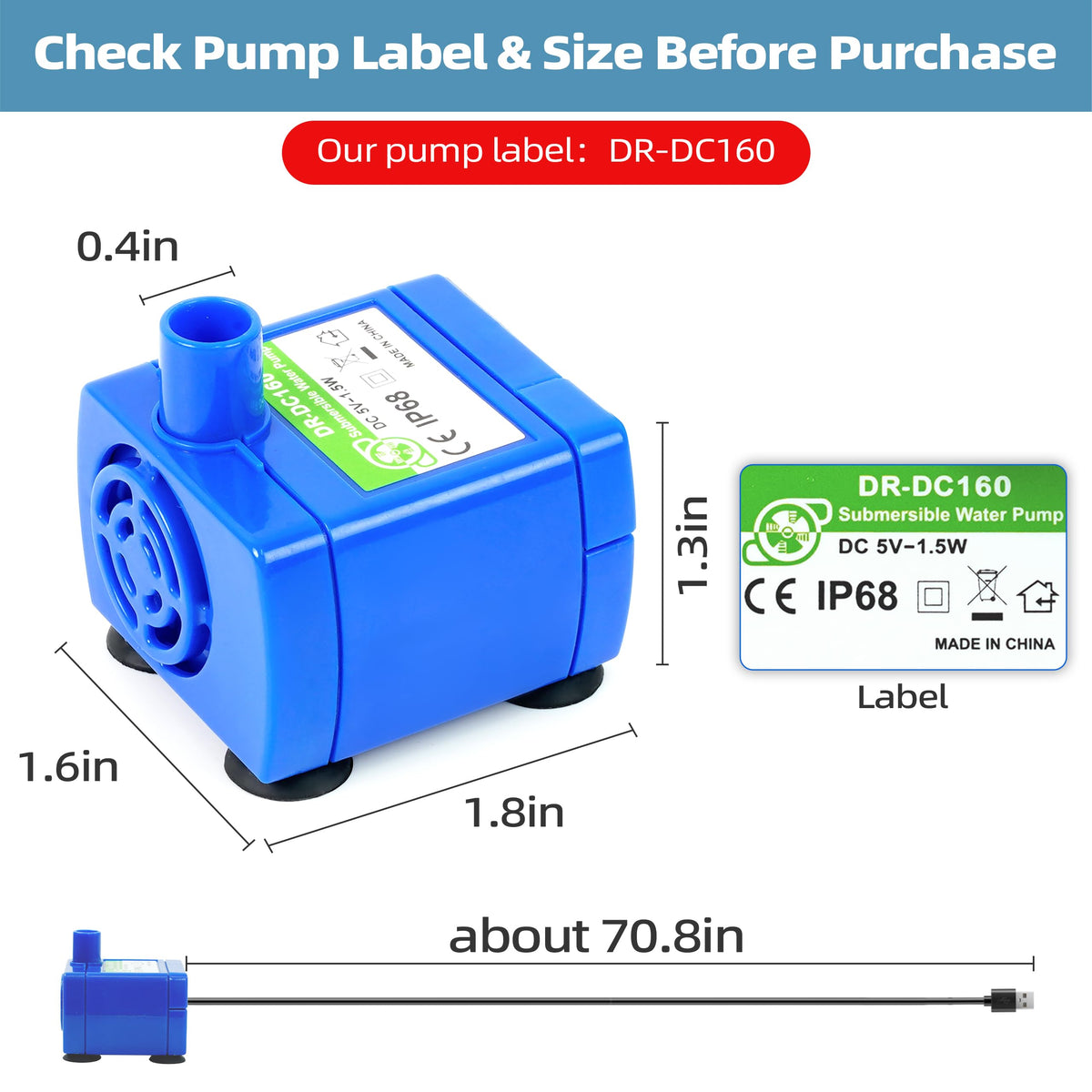 Cat Water Fountain Pump