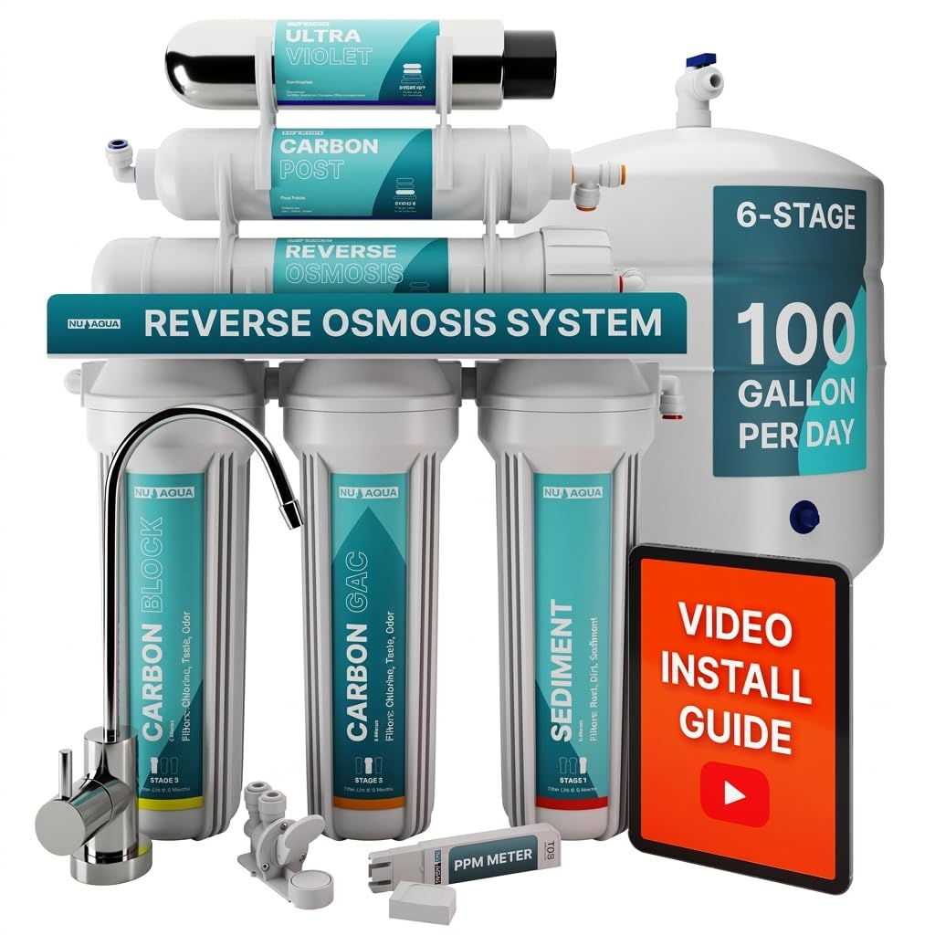 6 Stage UV Under Sink Reverse Osmosis Water Filter System