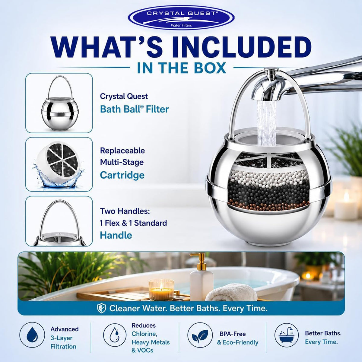 Bathtub Filter (Chrome)