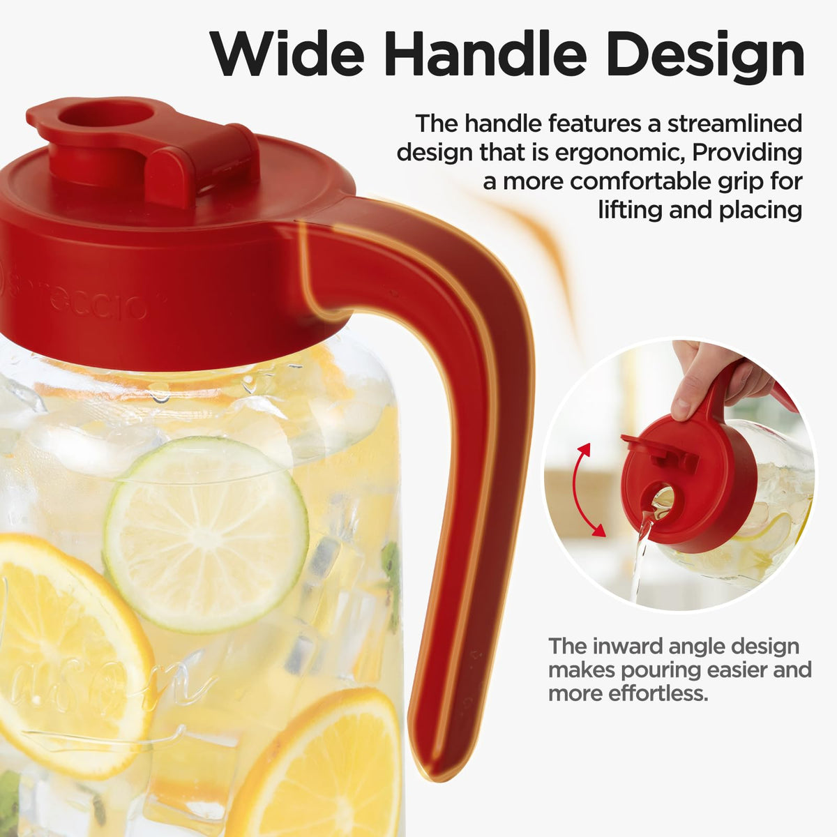 Mason Jar Pitcher (Red)