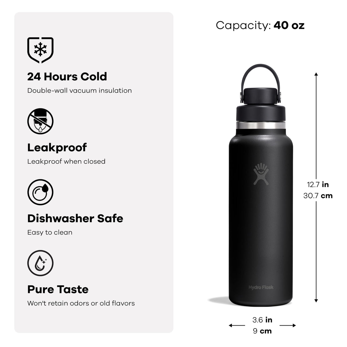 Water Bottle Insulated Stainless Steel (40 Ounces / Utopia Purple)