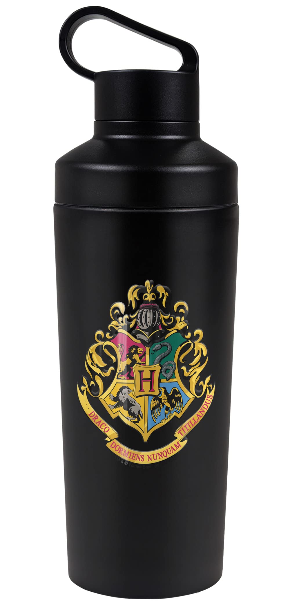 Harry Potter Hogwarts Crest 18oz Insulated Water Bottle Stainless Loop Cap (HOGWARTS CREST)
