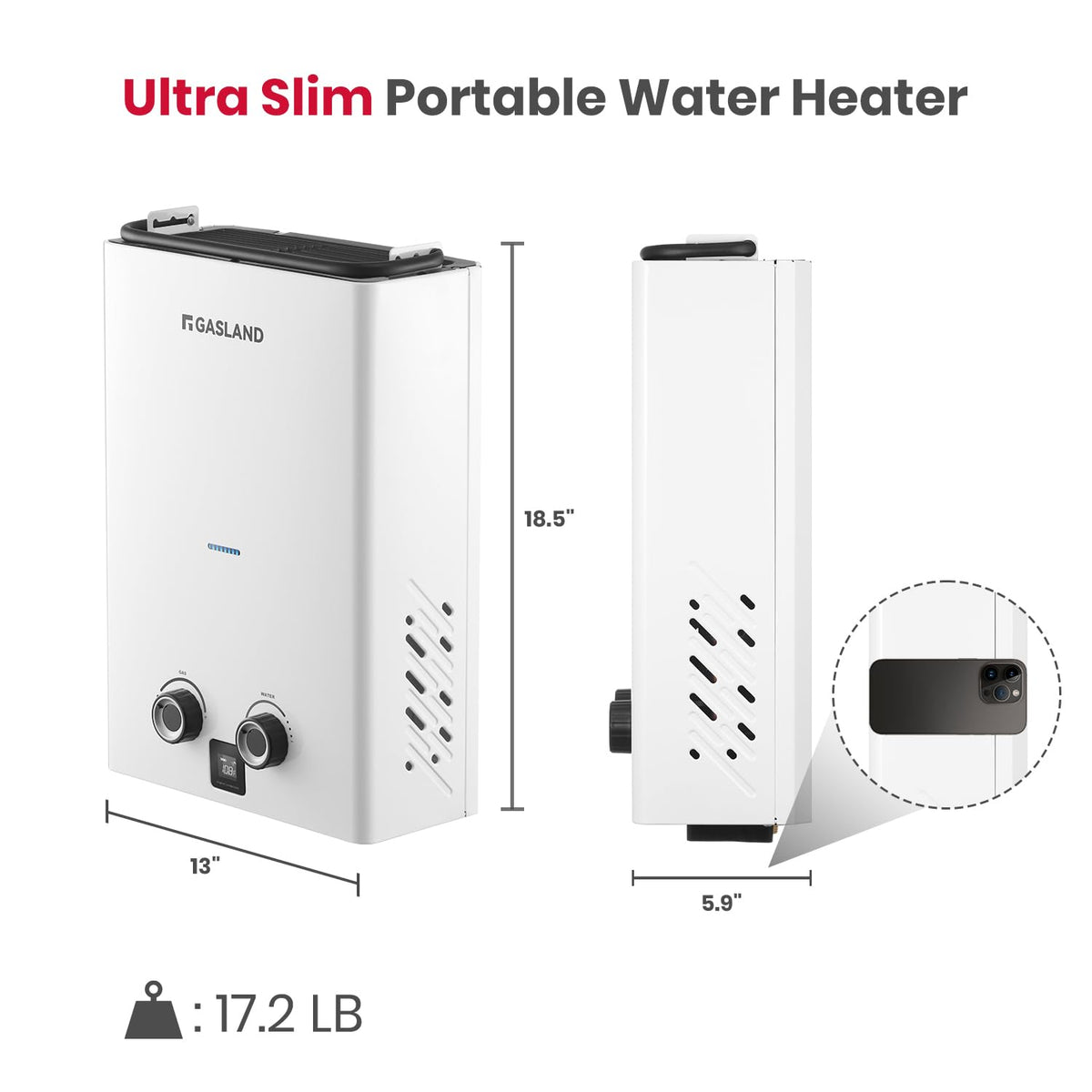 Goshower Portable Tankless Water Heater with Pump