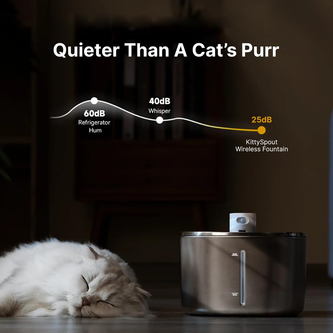 Wireless Cat Water Fountain Stainless Steel