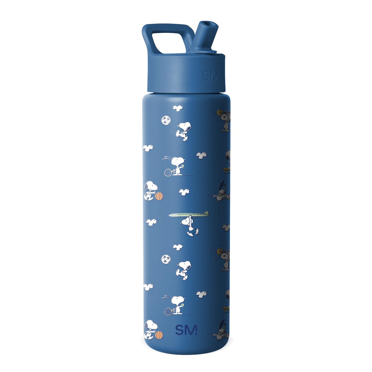 Peanuts Water Bottle with Straw (30oz Water Bottle / Snoopy: Sports)