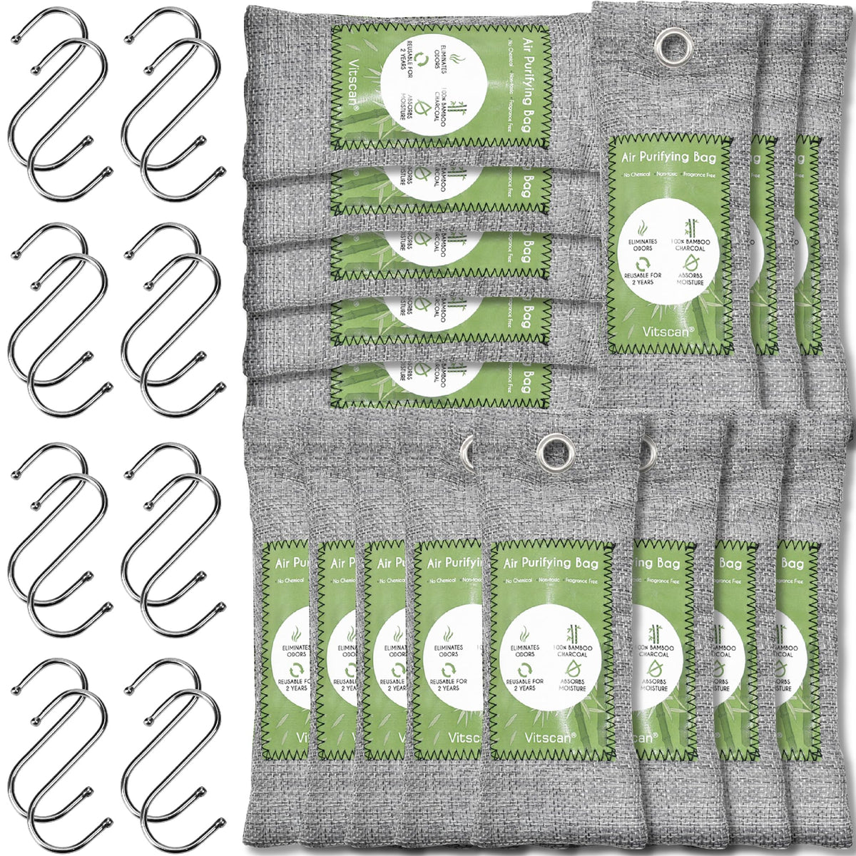 Bamboo Charcoal Air Purifying Bag (Small 16 Pack)