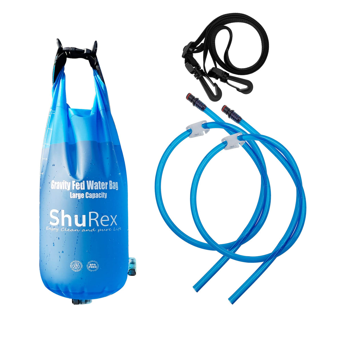 12L/3-Gal Gravity-Fed Water Bag with 2 Outlet Pipes (12L)