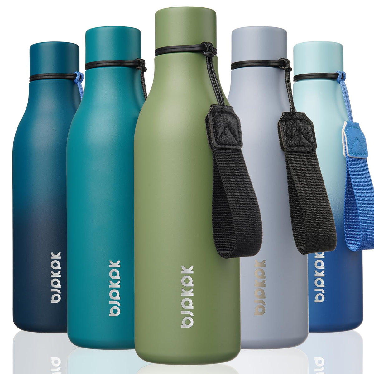 18oz Insulated Water Bottle (Forest Green / 18 Ounces / 18oz)