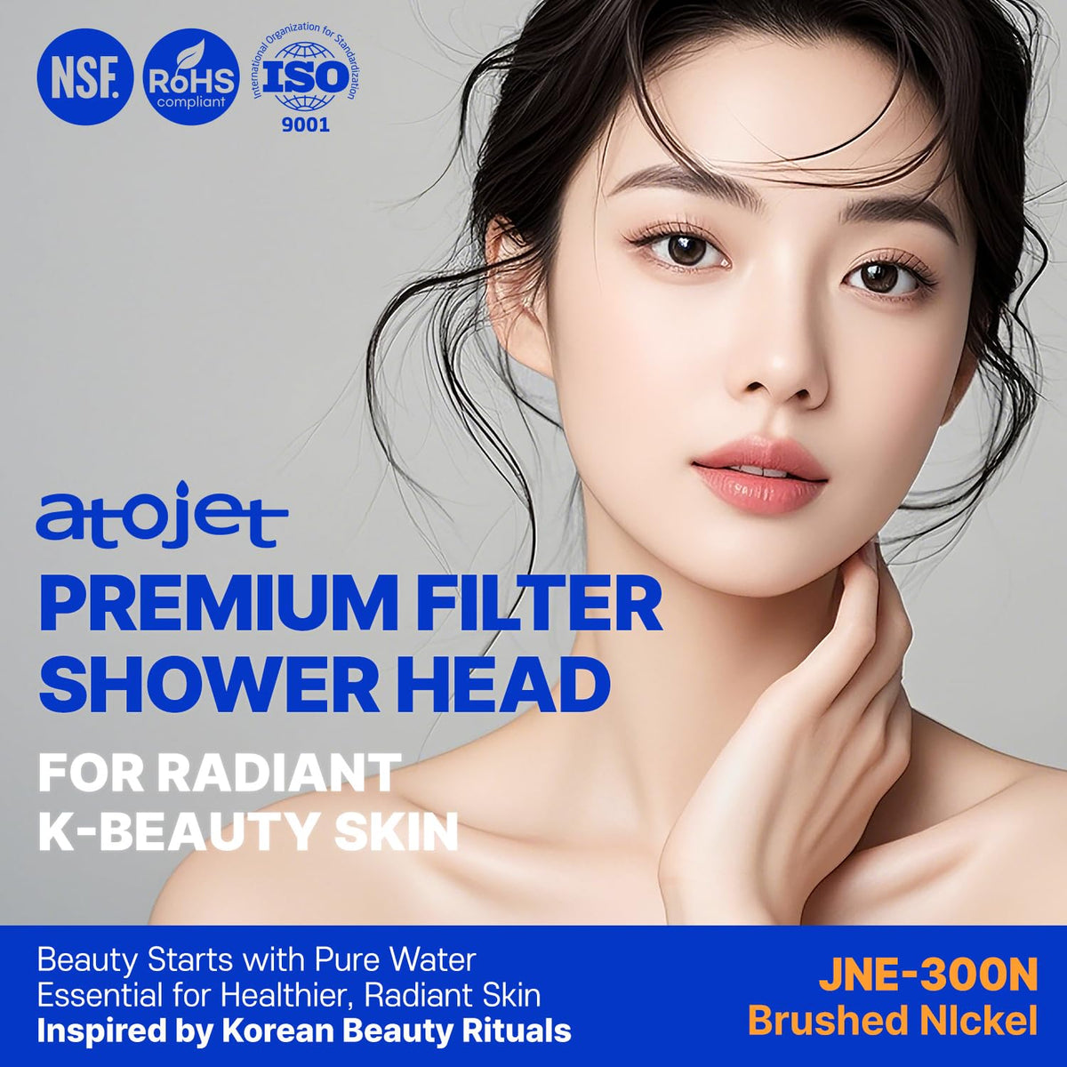 Premium Filter Shower Rooted in Korea’s Luxury Beauty Culture (Brushed Nickel)