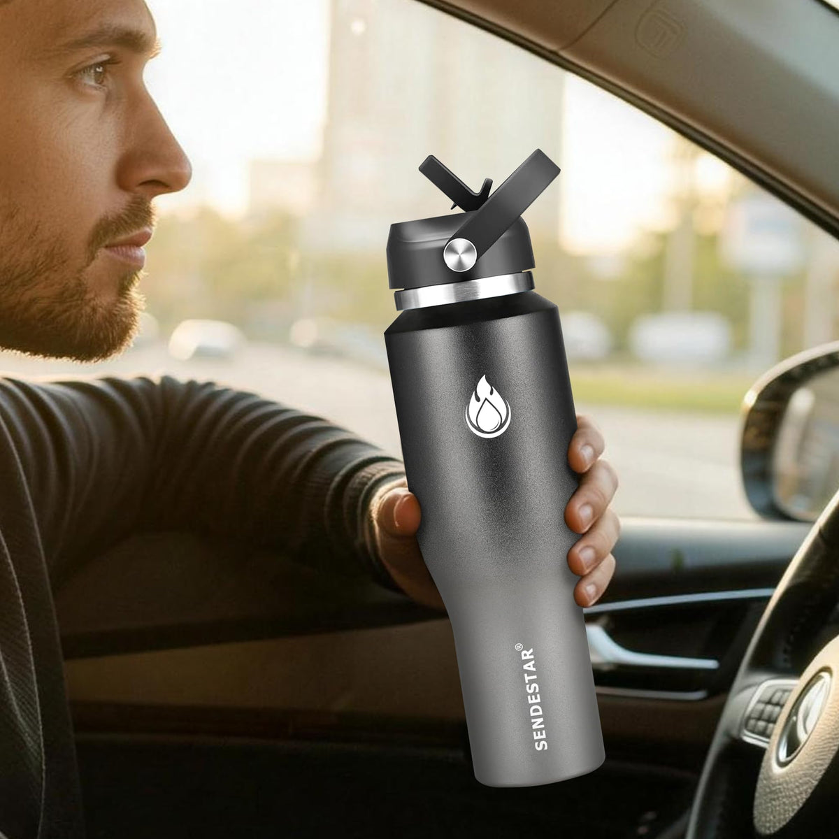 40oz Stainless Steel Water Bottle (Gray / 40 Ounces)