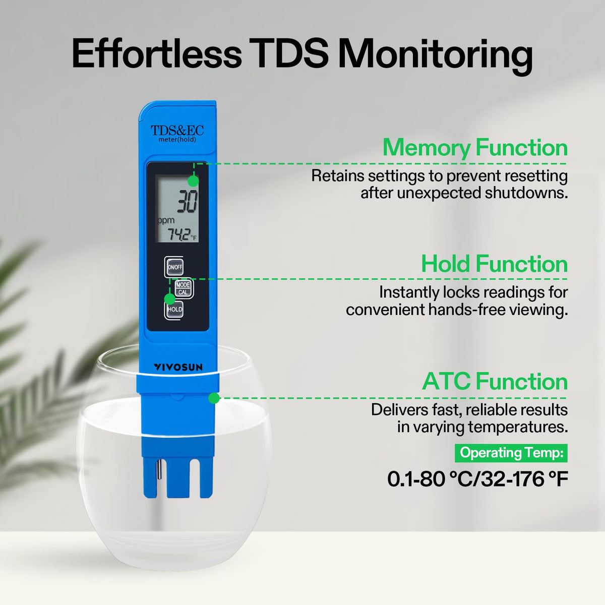 Digital pH Meter (Yellow, green, blue)