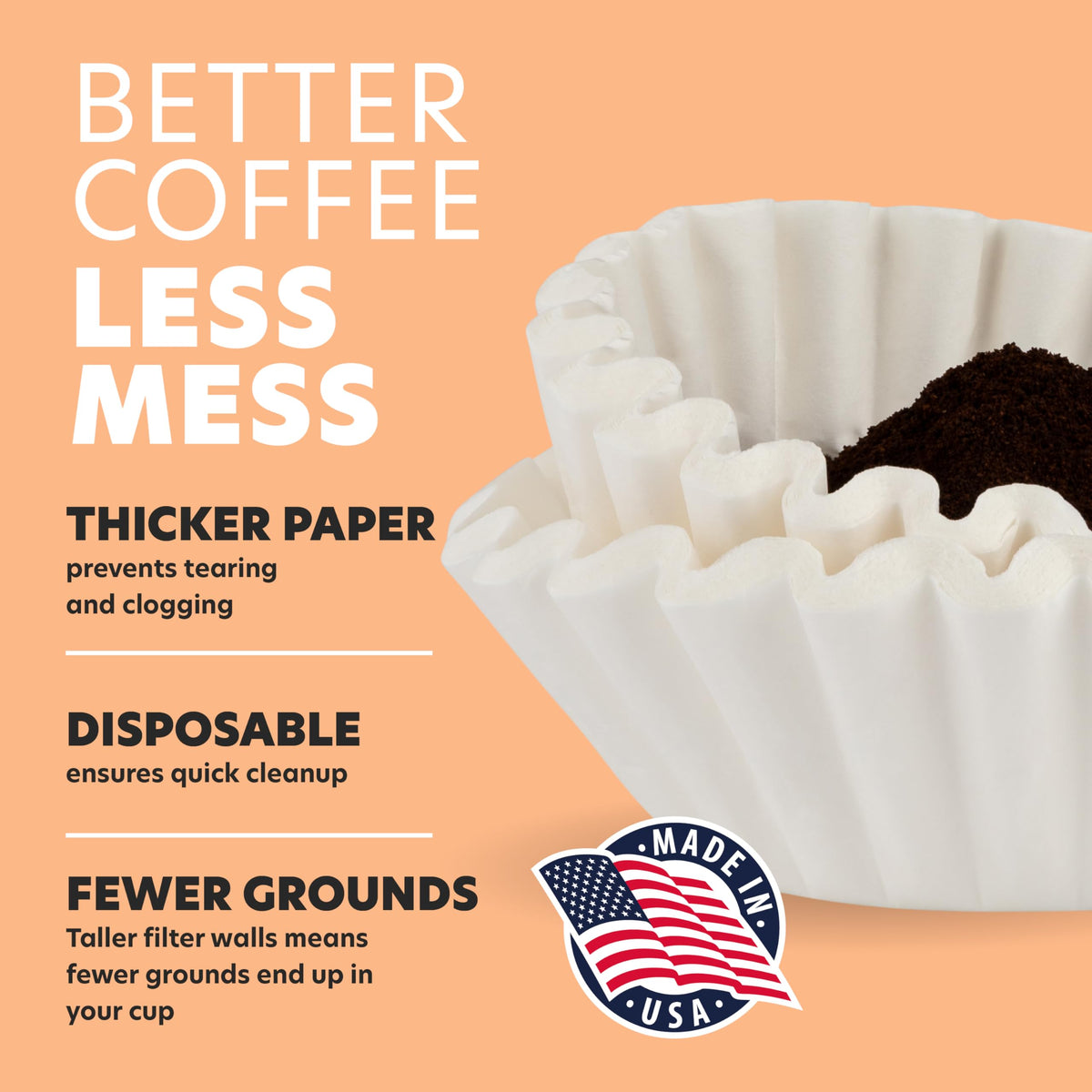 Large 12 Cup Commercial Coffee Filters (500 Count (Pack of 1))