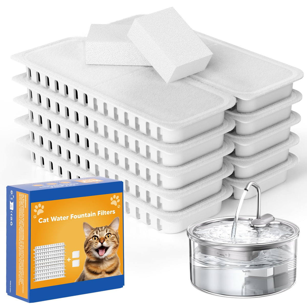 Official Glass Cat Water Fountain Replacement Filters