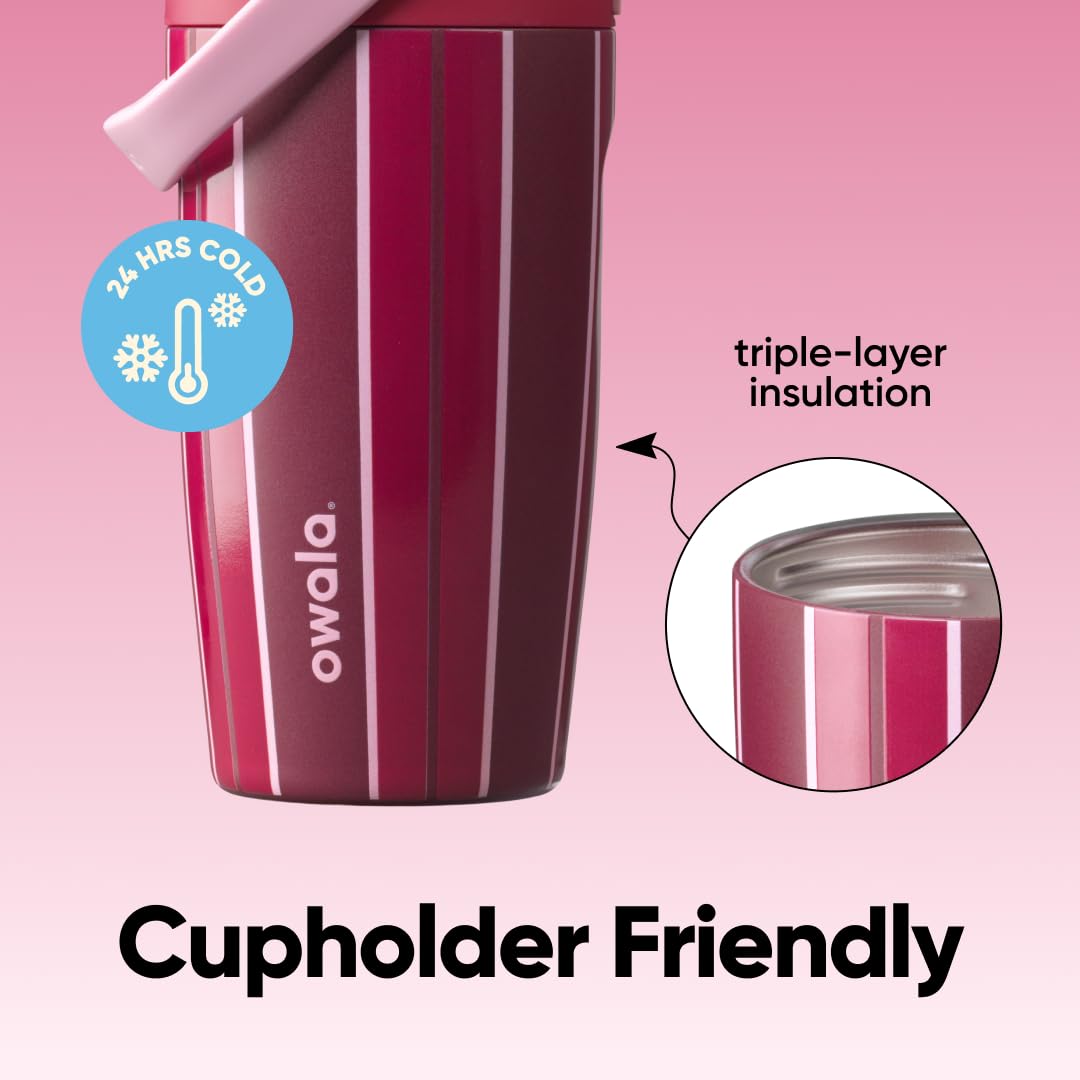 FreeSip Sway Stainless Steel Water Bottle 18 oz Punch Line (Punch Line / 18 Ounces)