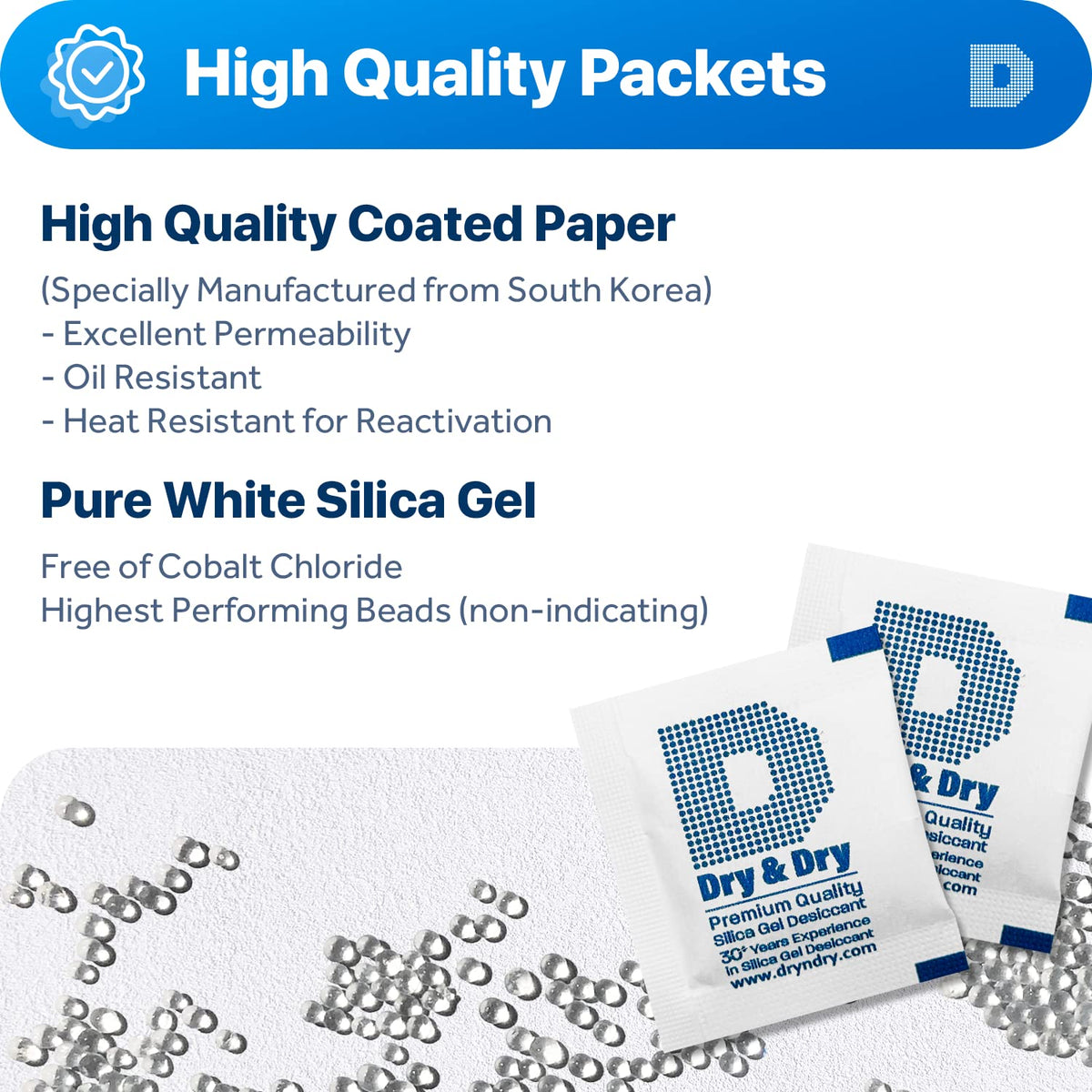 3 Gram [100 Packets] Silica Gel Packets Silica Gel Desiccants (3 Gram)