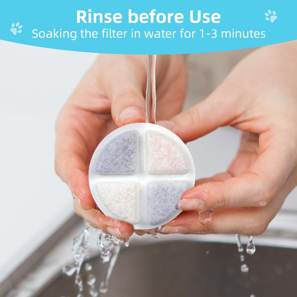6 Pack Dog Water Dispenser Replacement Filters
