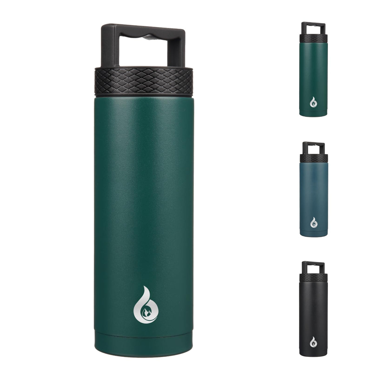18oz Insulated Water Bottle Stainless Steel Water Bottle with Handle (18oz / Army Green)