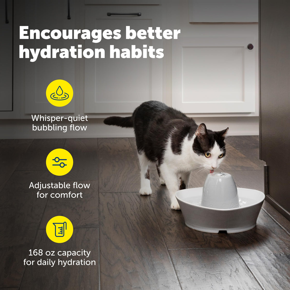 Creekside Ceramic Pet Fountain (Fountain + 12 Carbon Filters + 2 Foam Filters)
