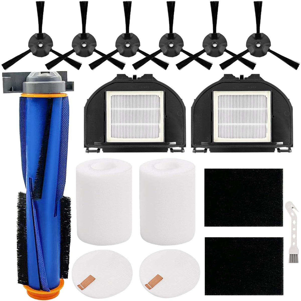 RV2310AE Replacement Parts for Shark AV2310AE RV2310AE RV2320S UR2350AE RV2300S Matrix Robot Vacuum Cleaner 1 Main Brush Roller 2 Sets Foam Filters 2 Filters 6 Side Brushes (13 Pack)