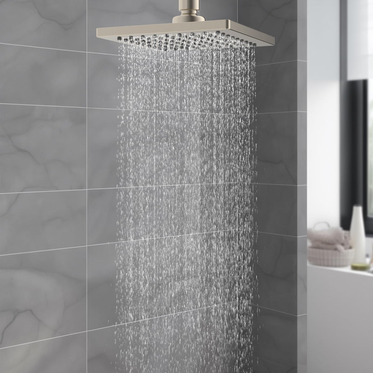 cUPC Certified Thickness Metal 6'' Rain Shower Head (Brushed Nickel / 6 Inch)