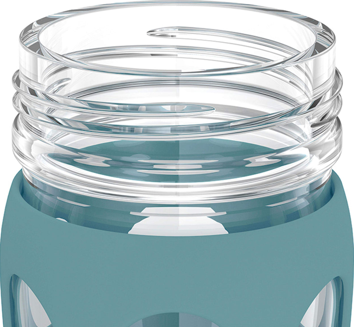22oz Glass Water Bottle with Classic Chug Cap (650 ml / Aqua Teal)