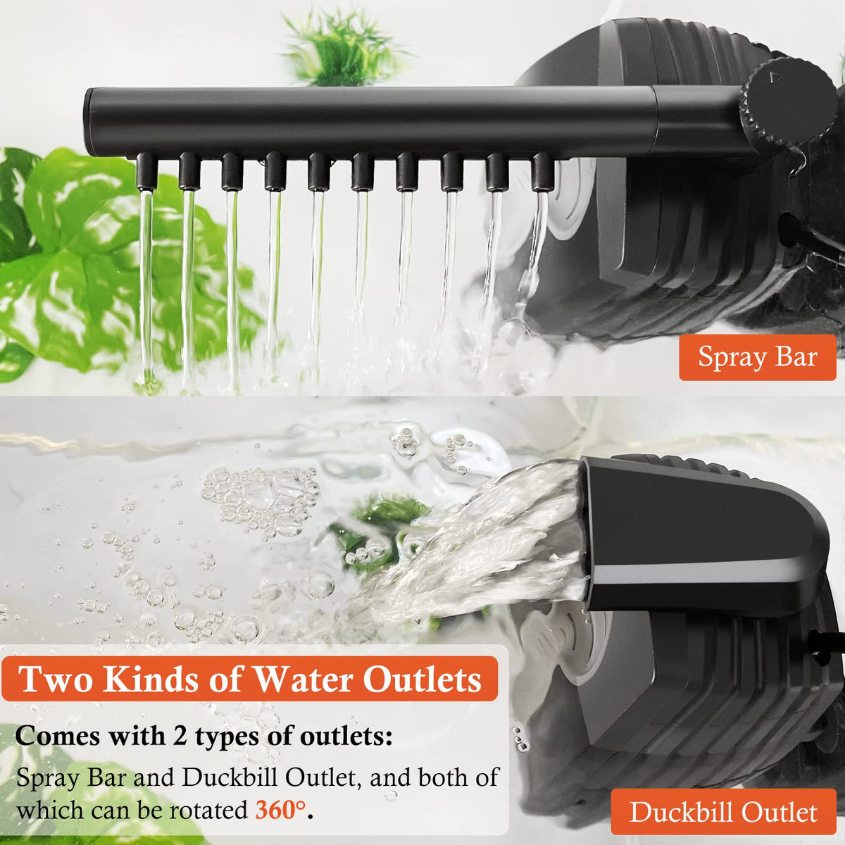 165GPH Aquarium Filter (8W-Gray)