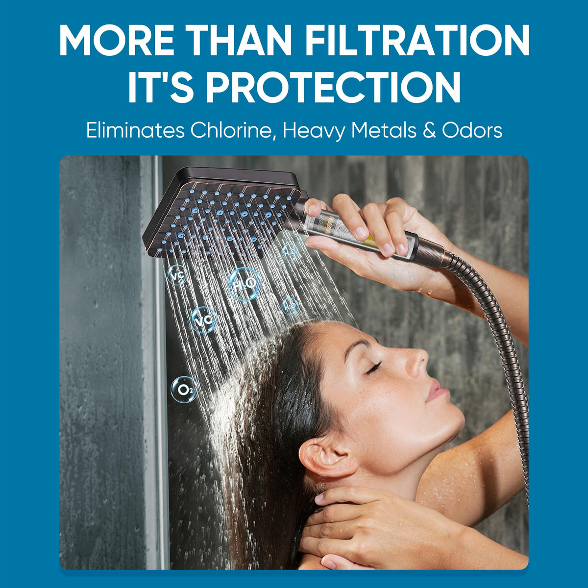 Filtered Shower Head with Handheld
