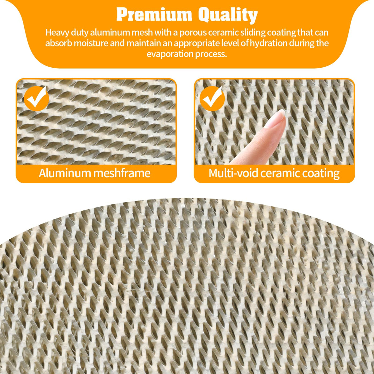 2Pack 35 Water Panel Humidifier Replacement Filter Made of Aluminum Mesh Compatible with AprilAire Whole (2PACK)