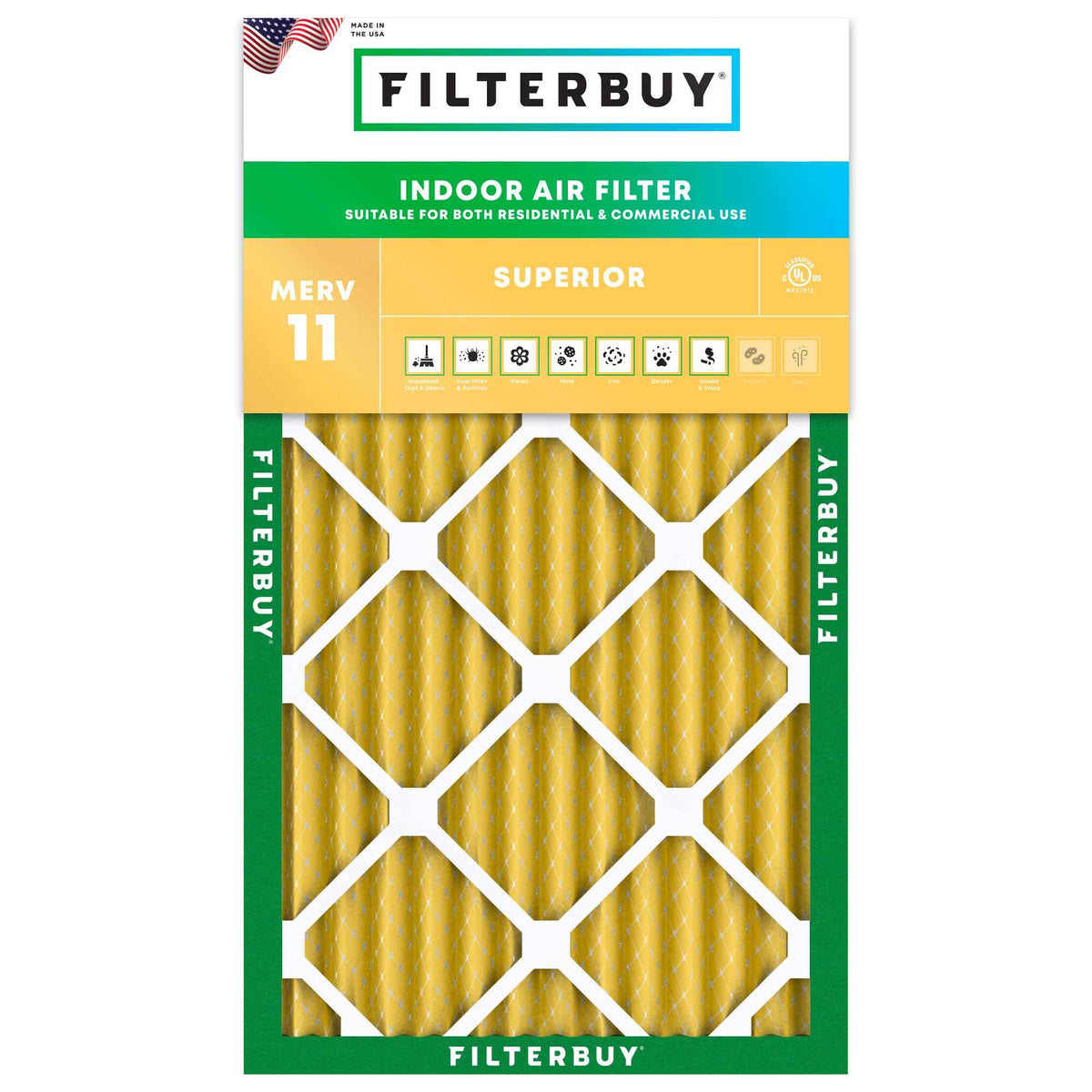 15x25x2 Air Filter MERV 11 Pet & Allergy Defense (15x25x2)