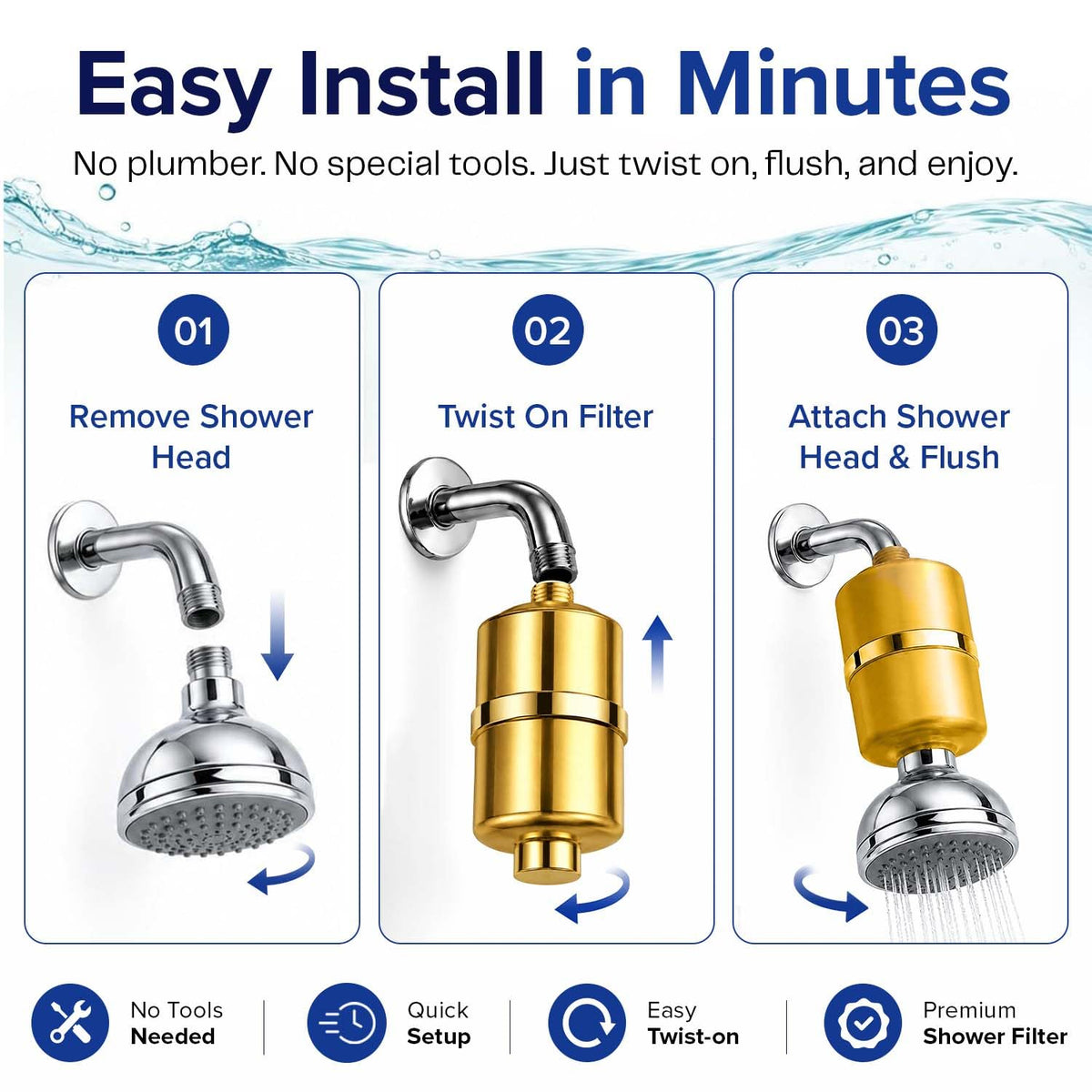 Shower Filter (Gold)