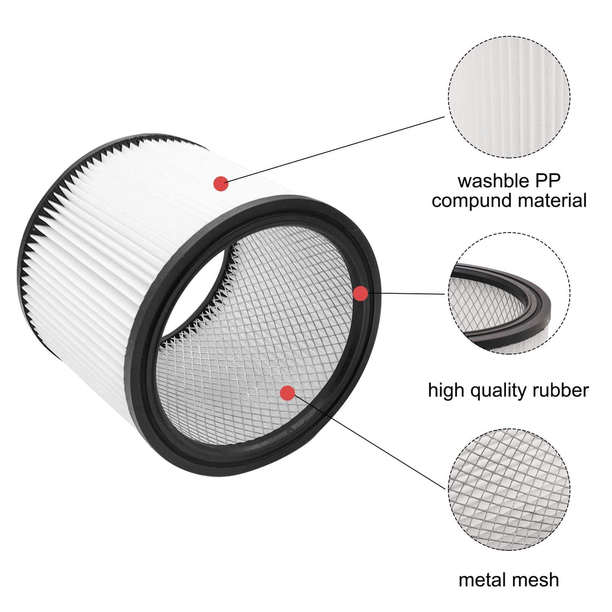 2 Pack 90304 Replacement Filter Fit for Shop