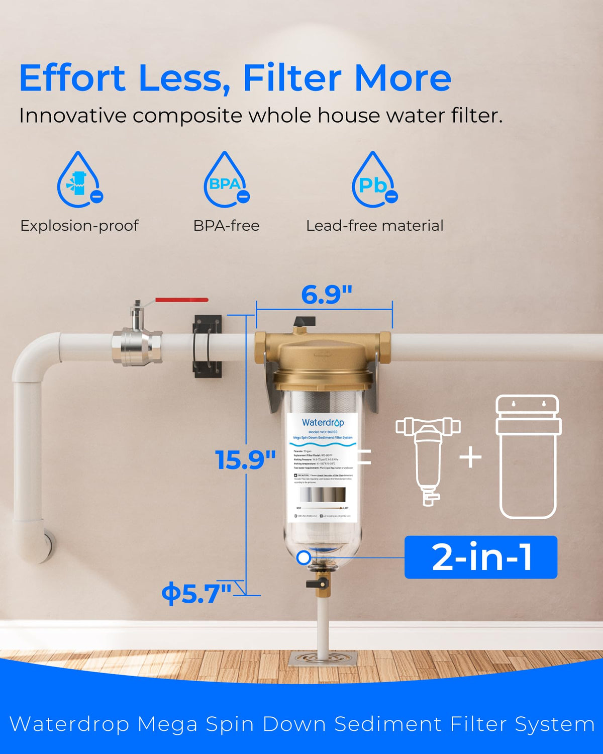 Mega Spin Down Sediment Filter