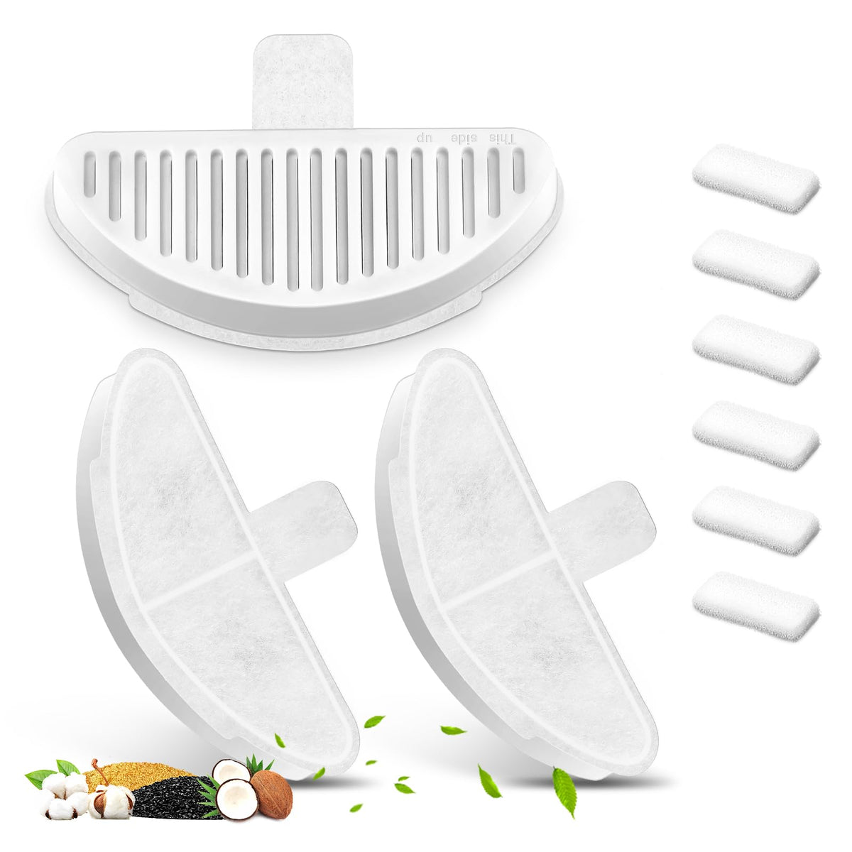 3 Pack Replacement Filters & 6 Pack Filter Sponges for 67oz