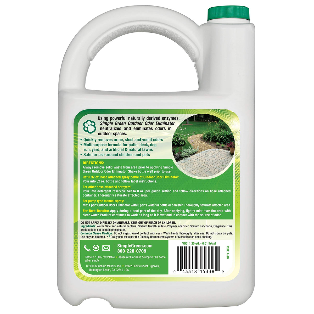 Outdoor Odor Eliminator for Pets (128 Fl Oz (Pack of 4))